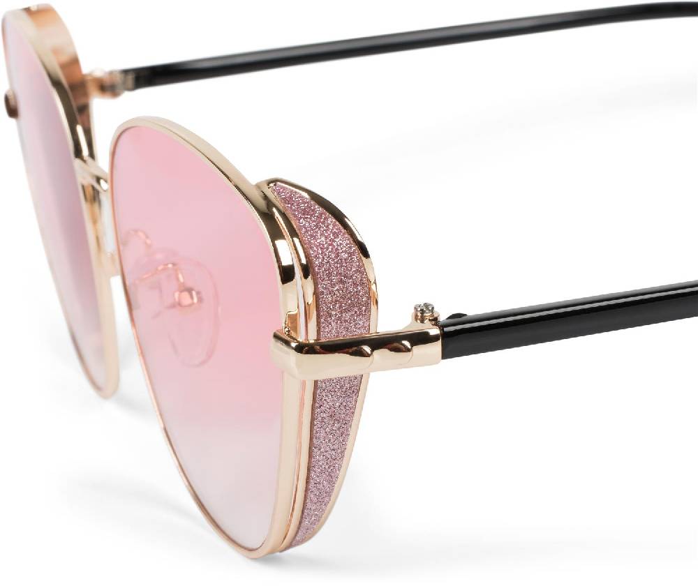 Stylebreaker Cateye Sonnenbrille mit Glitzer Side Shield Vatertagsangebot