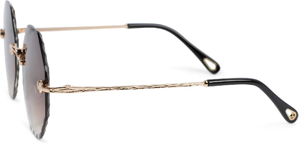 Stylebreaker Rahmenlose Runde Sonnenbrille mit Diamant Schliff Valentinstagsangebot