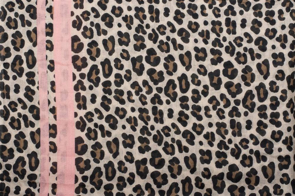 Stylebreaker Weicher Schal mit Leoparden Print und Streifen Tägliche Deals