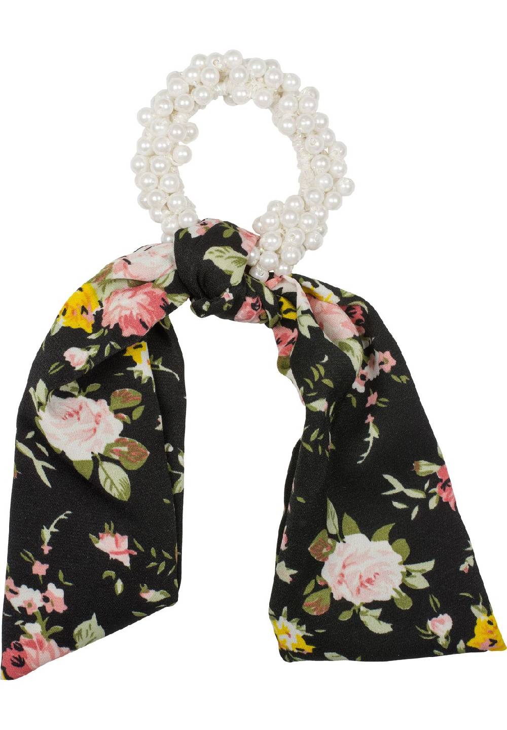 Stylebreaker Perlen Haargummi mit Satin Schleife VIP-Rabatte