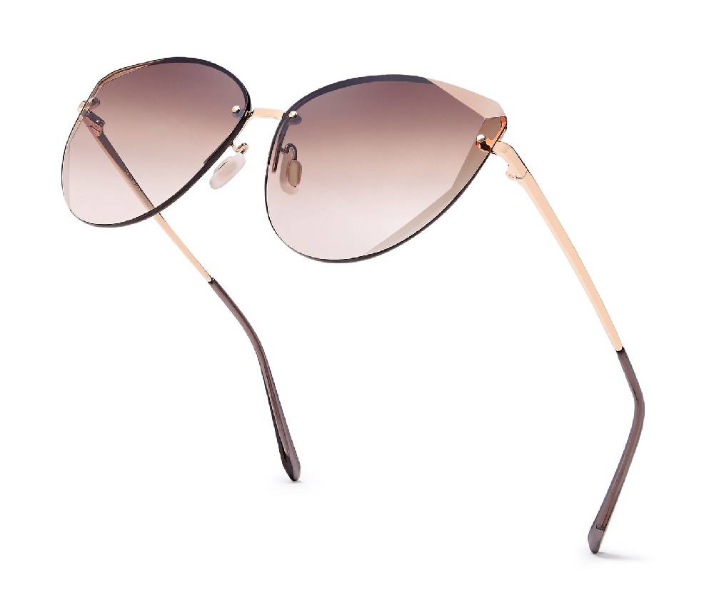 Stylebreaker Cateye Sonnenbrille Diamant Schliff Rahmenlos Letzte 3 Tage