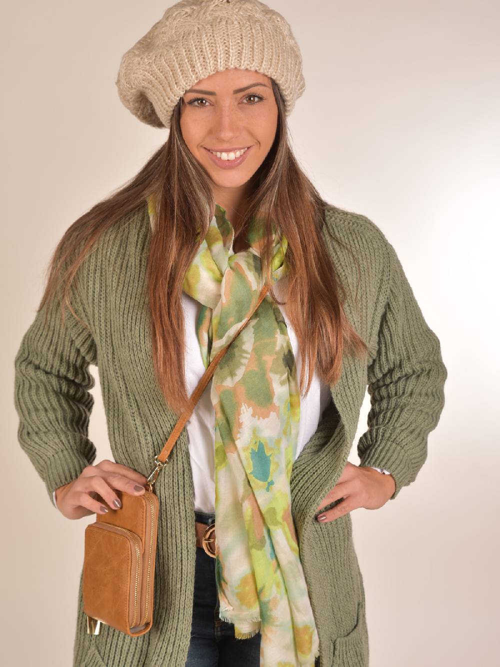 Stylebreaker Schal mit Batik Blumen Muster JETZT KAUFEN