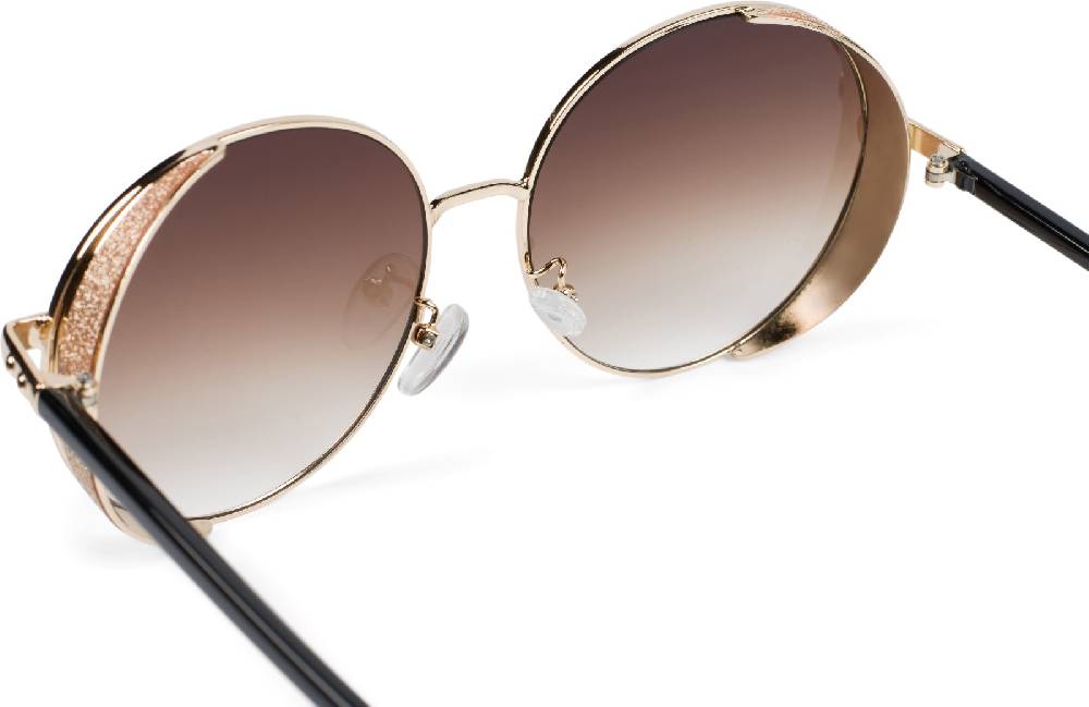 Stylebreaker Runde Sonnenbrille mit Glitzer Side Shield Zeitbegrenzte Promotion