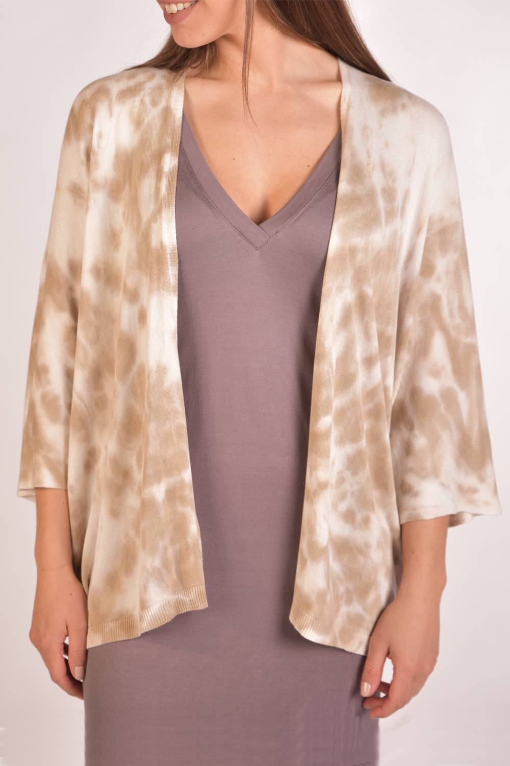 Stylebreaker Feinstrick Cardigan mit Batik Muster Nur für heute