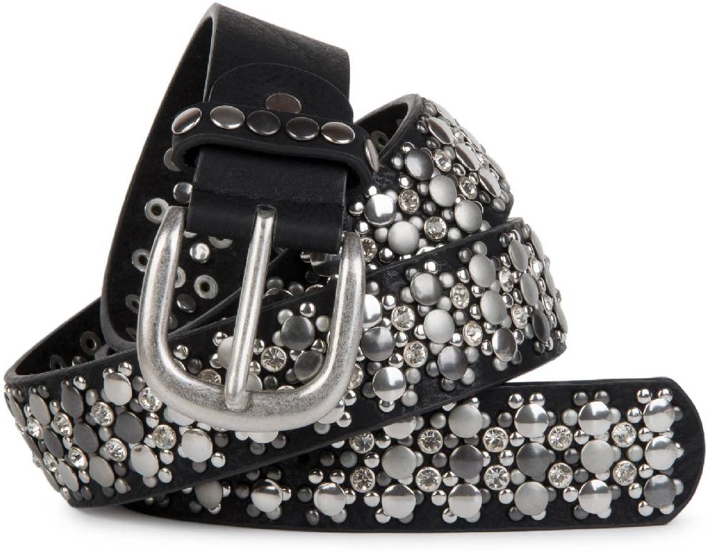 Stylebreaker Gürtel mit verschiedenen Nieten und Strass Clearance-Verkauf
