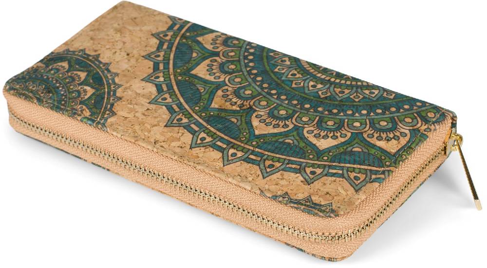 Stylebreaker Kork Geldbörse mit Ethno Mandala Muster Preisnachlass