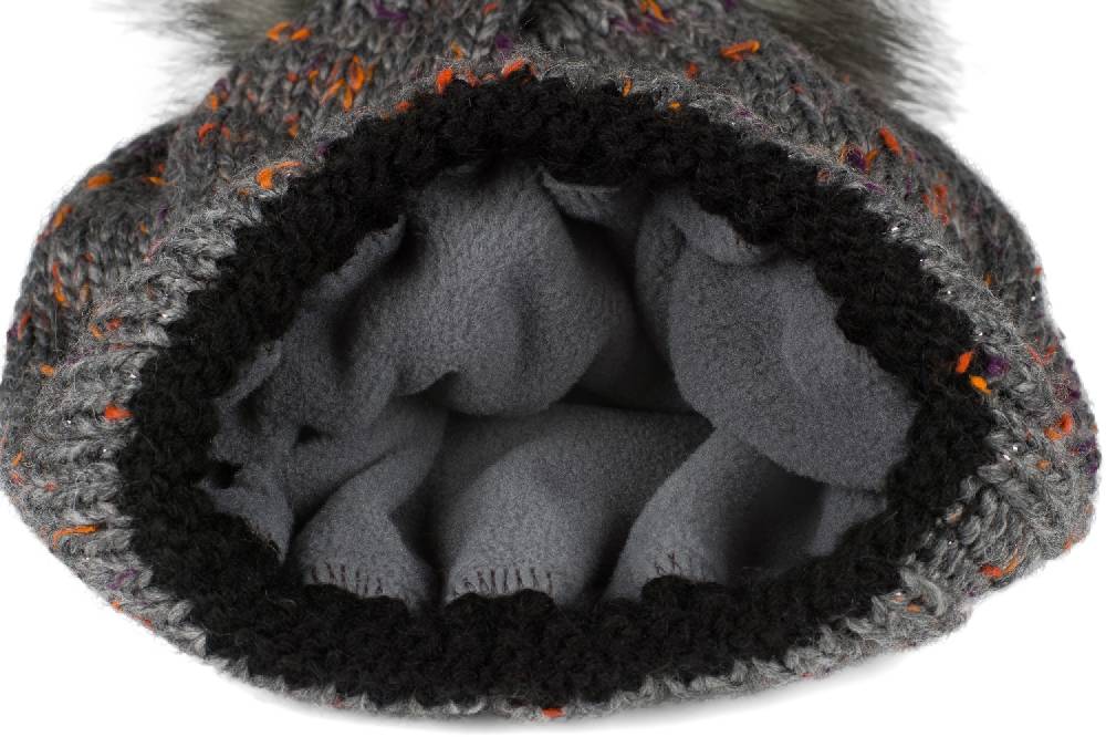 Stylebreaker Bunt gemusterte Bommelmütze mit Glitzerfaden Neuheiten