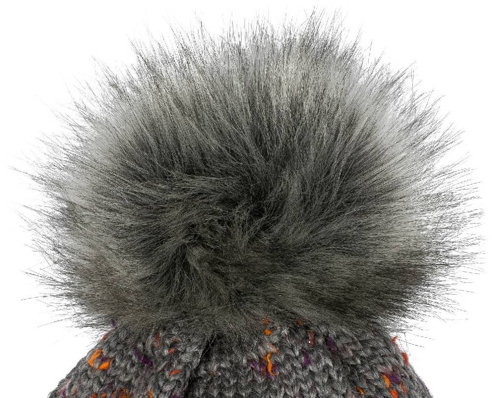 Stylebreaker Bunt gemusterte Bommelmütze mit Glitzerfaden Neuheiten
