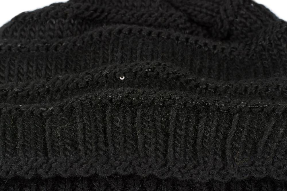 Stylebreaker Strickmütze mit Pailletten für Pferdeschwanz Bestseller