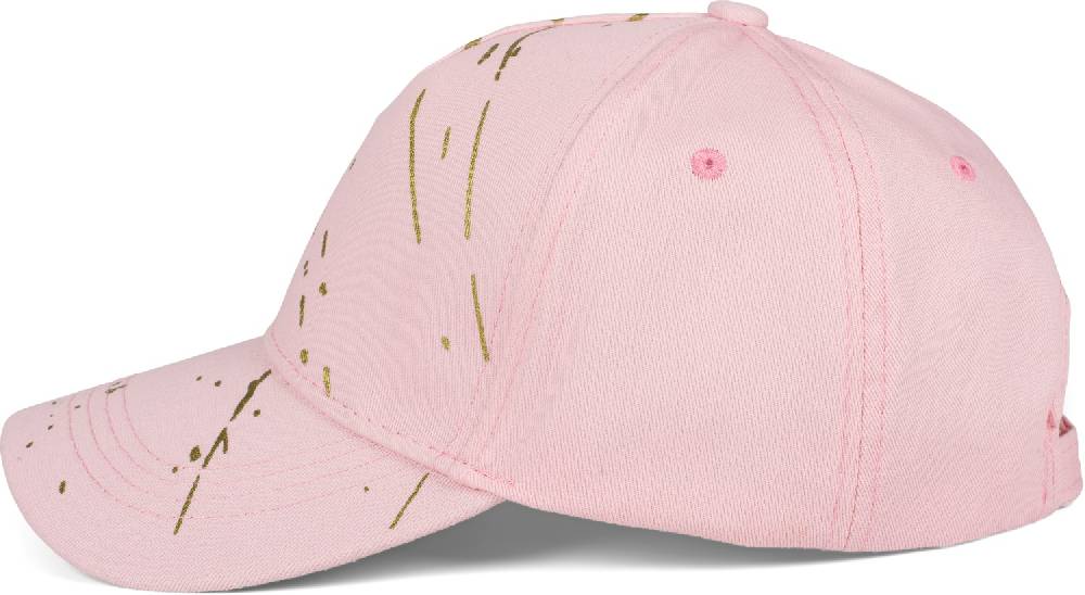 Stylebreaker Baseball Cap mit goldenen Farbspritzern VIP-Rabatte