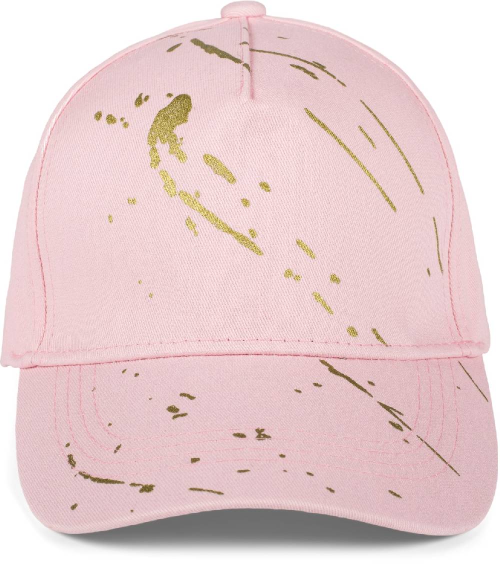 Stylebreaker Baseball Cap mit goldenen Farbspritzern VIP-Rabatte