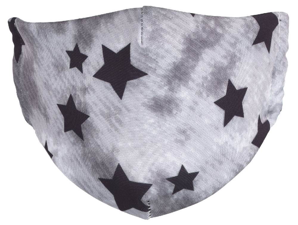 Stylebreaker Stoffmaske mit Vintage Sterne Muster Nur für heute