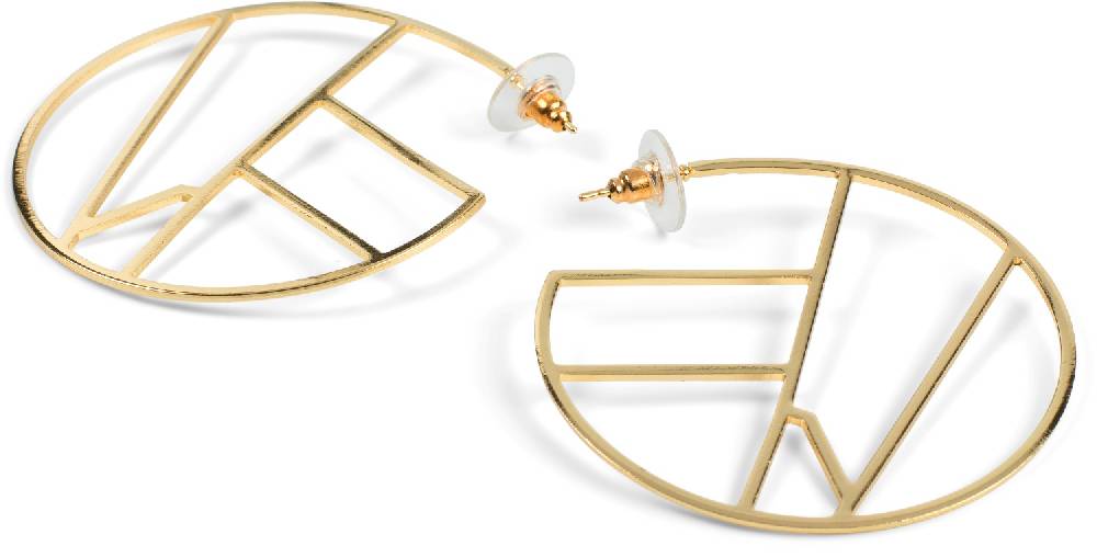Stylebreaker Creolen Ohrringe Geometrische Einteilung 50% Rabatt für begrenzte Zeit