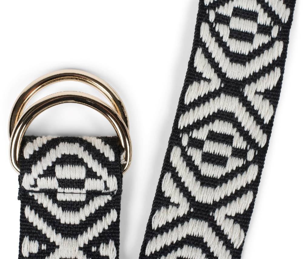 Stylebreaker Stoff Gürtel mit Azteken Muster und D-Ring Schnalle Meist gekauft