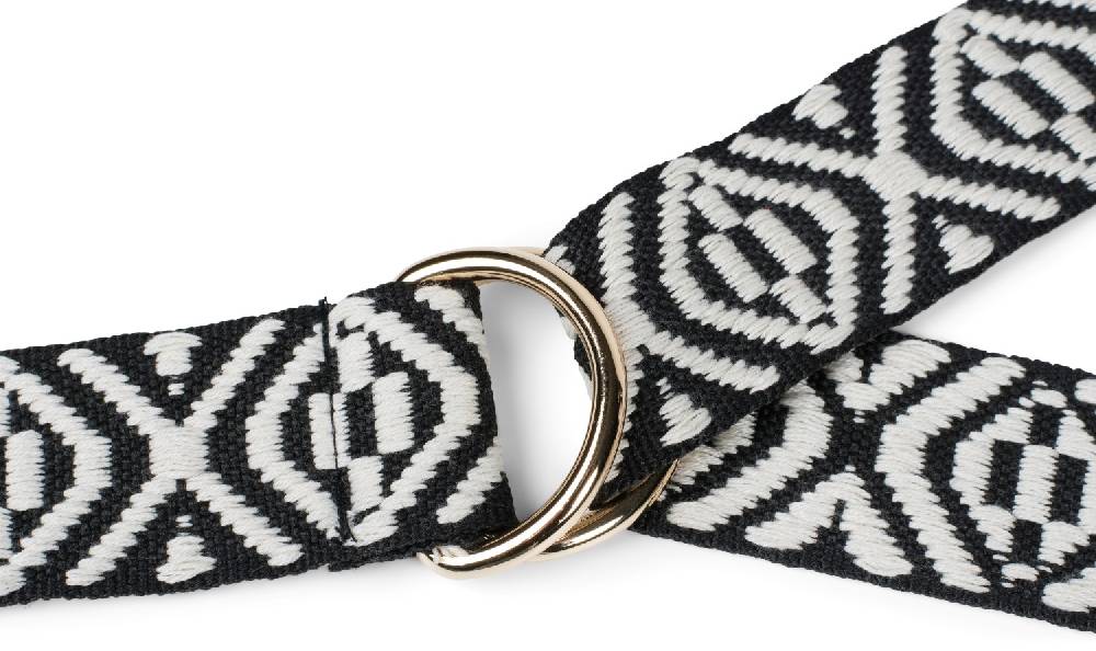 Stylebreaker Stoff Gürtel mit Azteken Muster und D-Ring Schnalle Meist gekauft