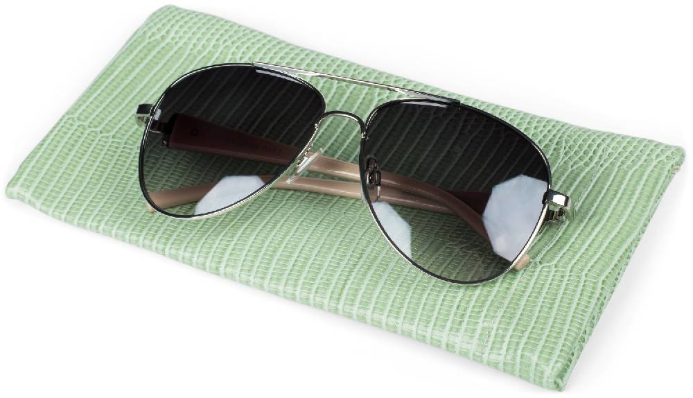 Stylebreaker Krokoleder Optik Brillenetui Einfarbig mit Putztuch Blitzverkäufe