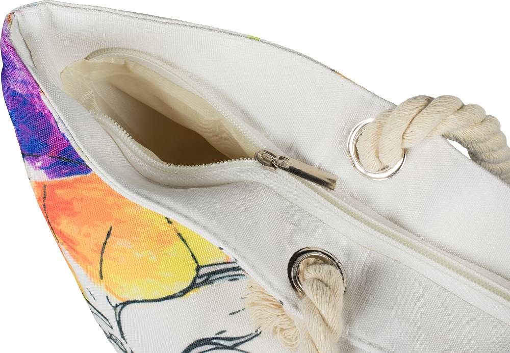Stylebreaker Strandtasche Veilchen Muster Fabrik Onlineshop