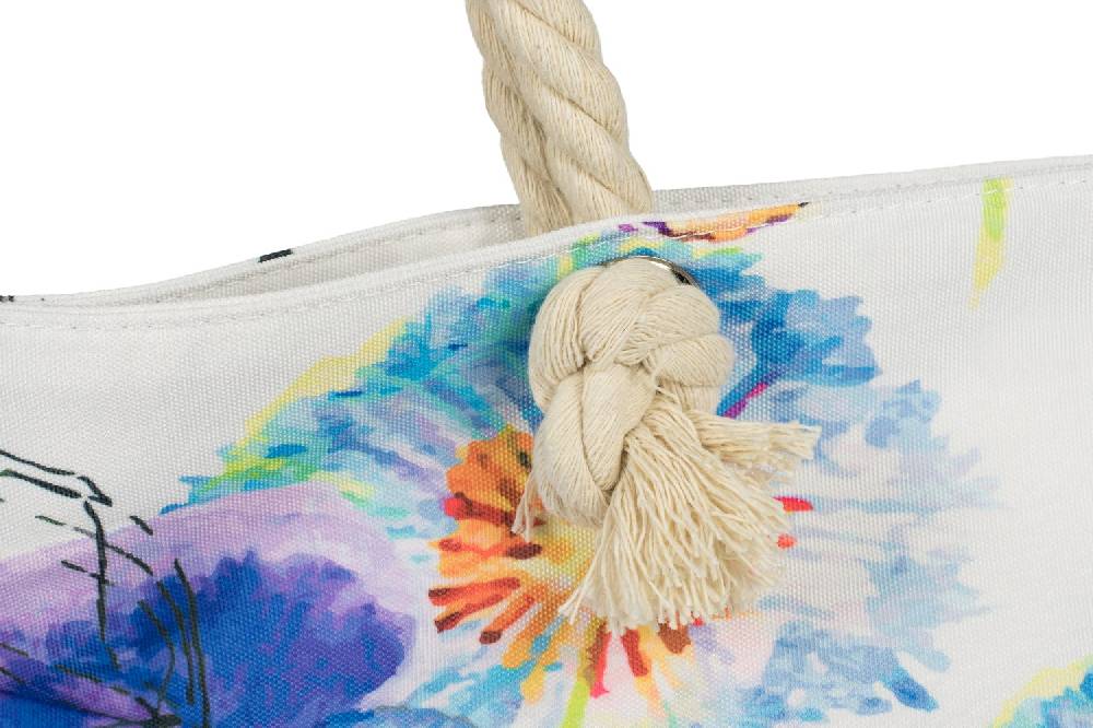 Stylebreaker Strandtasche Veilchen Muster Fabrik Onlineshop