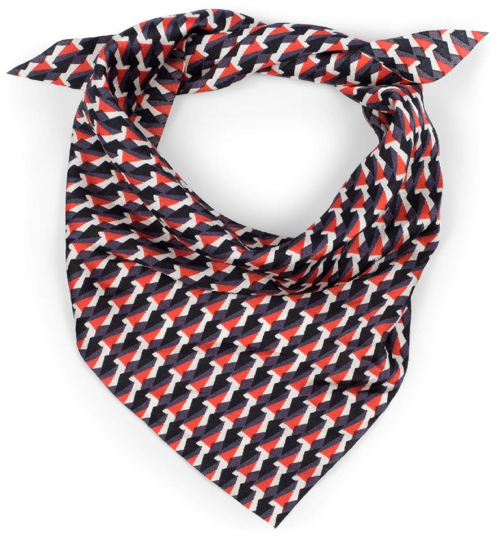 Stylebreaker Scrunchie Haargummi Retro Muster mit Schleife Begrenztes Angebot