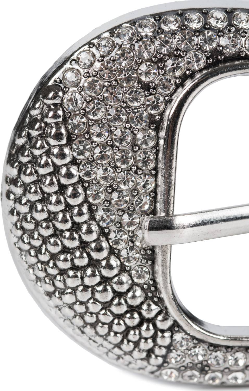 Stylebreaker Gürtel unifarben mit halbrunder Schnalle und Strass Muttertagsangebot