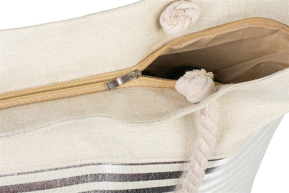 Stylebreaker Strandtasche mit metallic Streifen Blitzangebot