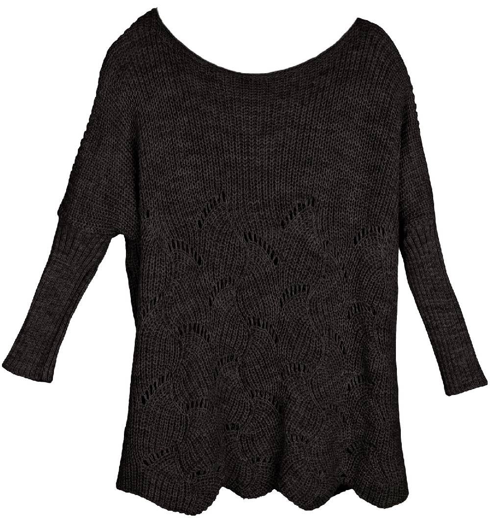 Stylebreaker Oversize Strickpullover mit Ajourmuster Räumungsverkauf
