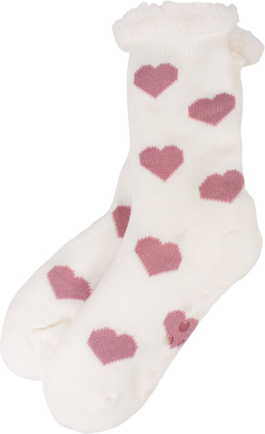 Stylebreaker ABS Kuschelsocken mit Herzchen Muster VIP-Rabatte