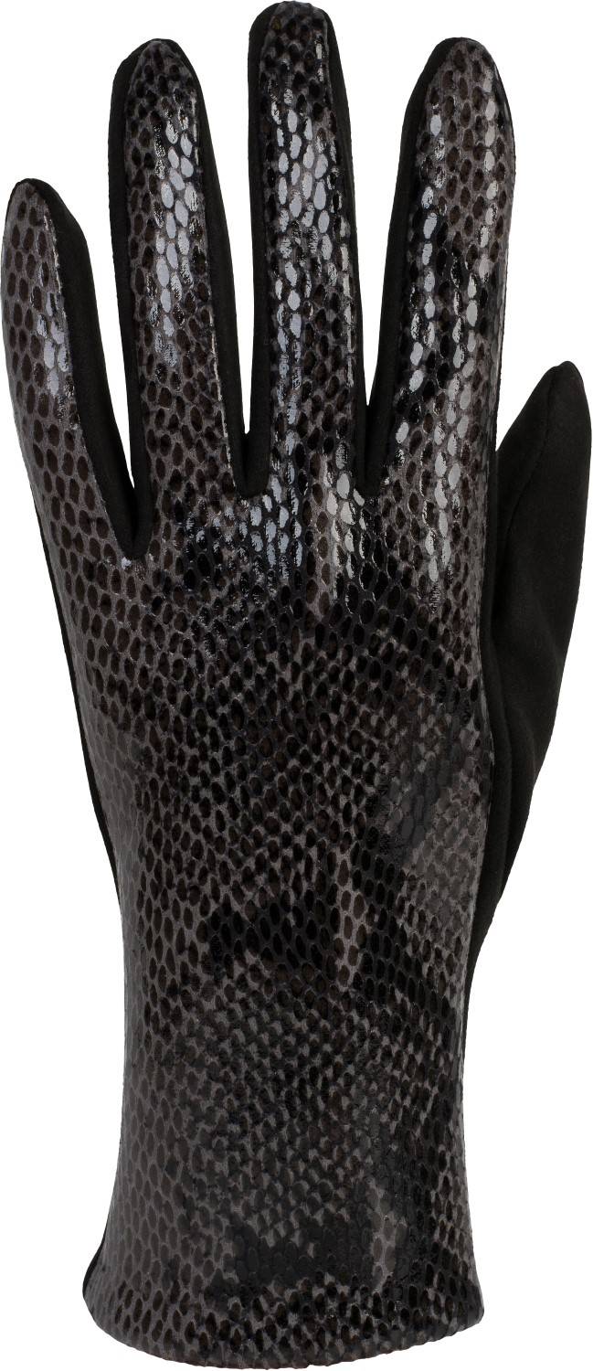 Stylebreaker Stoff Handschuhe in Schlangenleder Optik Tiefpreis