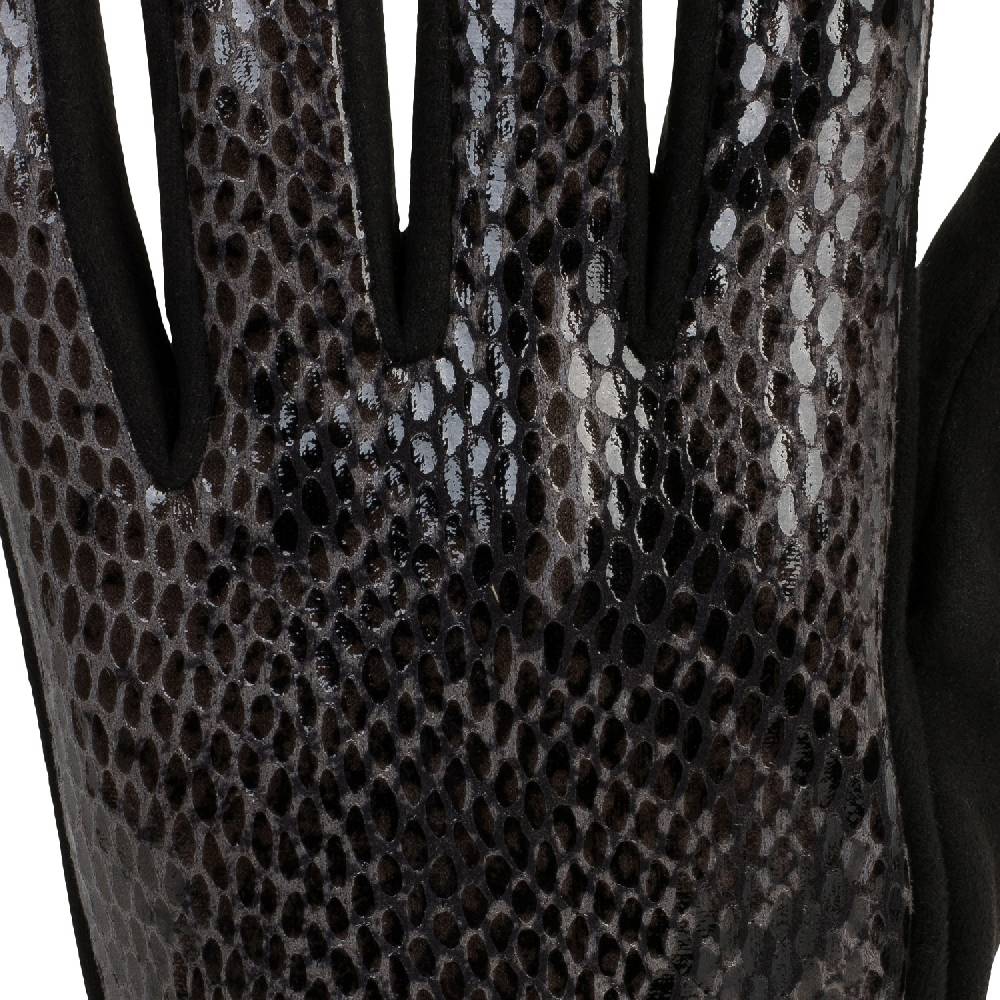 Stylebreaker Stoff Handschuhe in Schlangenleder Optik Tiefpreis
