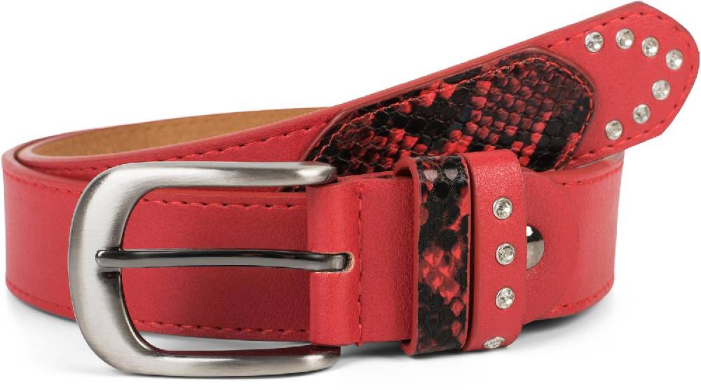 Stylebreaker Gürtel mit Strass und Details in Schlangen Optik Nur noch ein Tag übrig