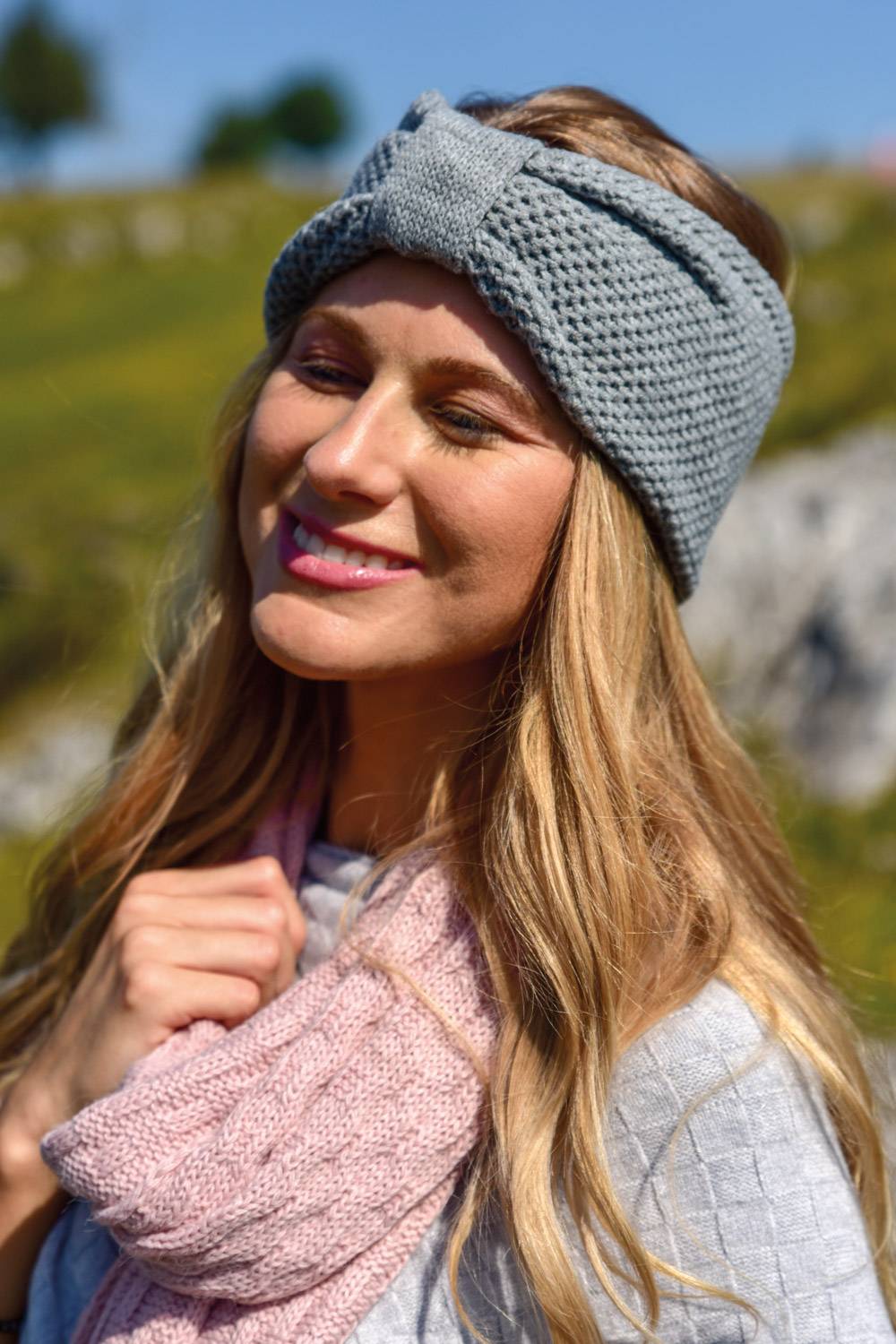 Stylebreaker Stirnband mit Knoten und Perl Strickmuster Clearance-Verkauf