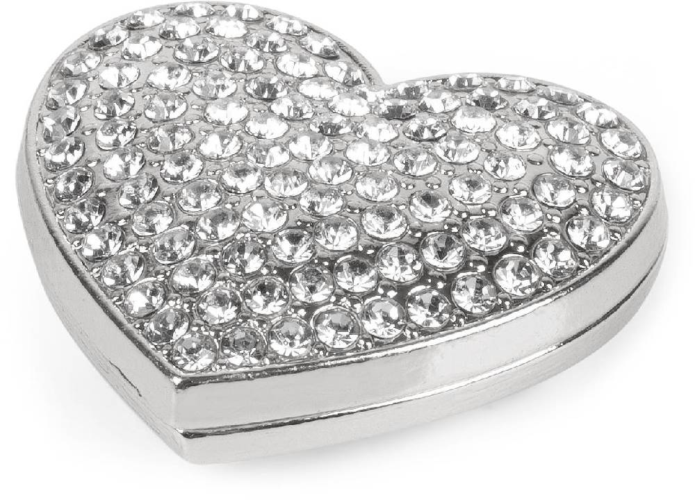 Stylebreaker Herz Magnet Brosche mit Strass Speichern exportieren