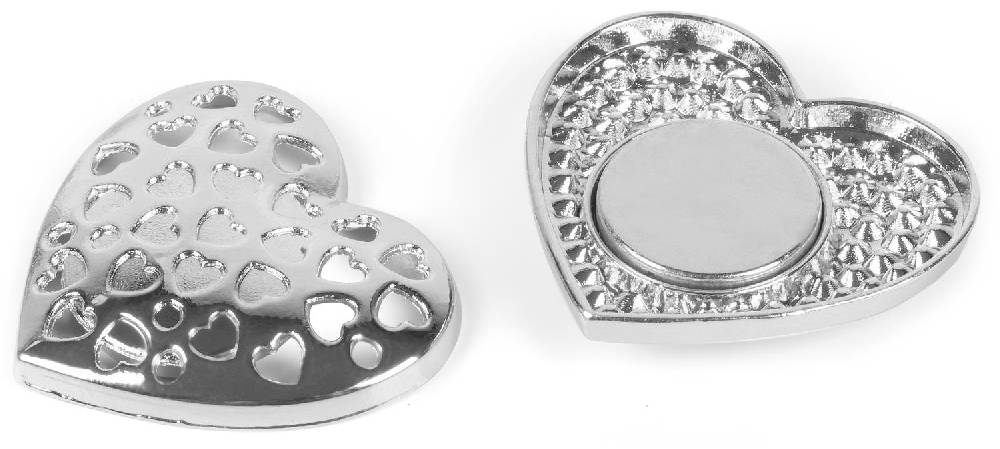 Stylebreaker Herz Magnet Brosche mit Strass Speichern exportieren