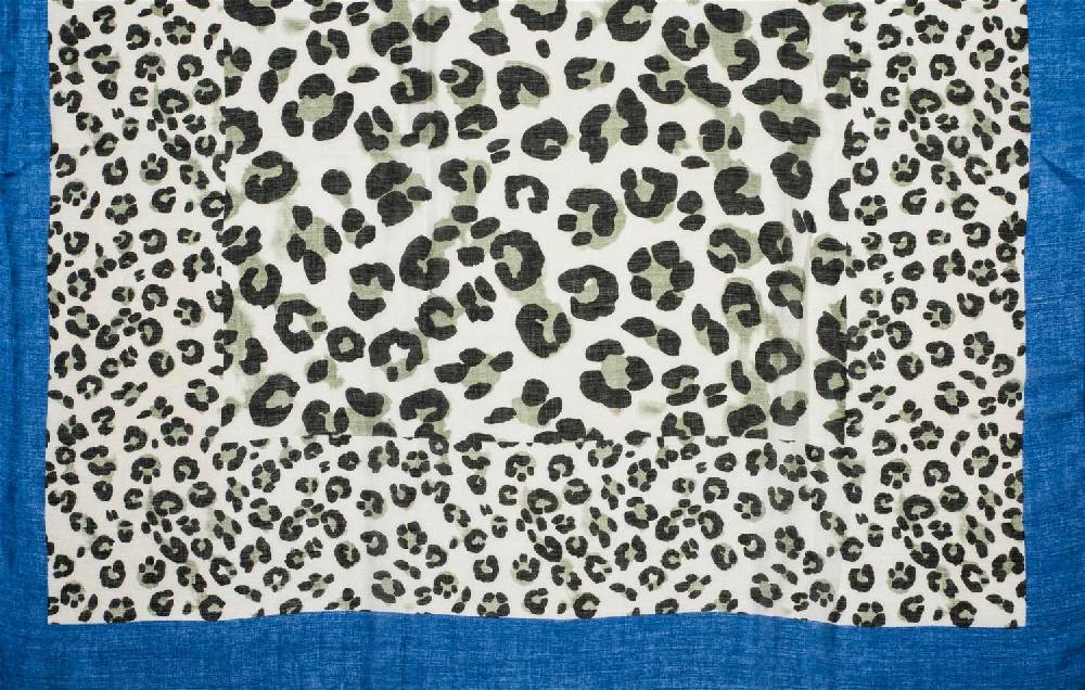 Stylebreaker Schal mit Leoparden Print und farbigem Streifen Blitzverkäufe
