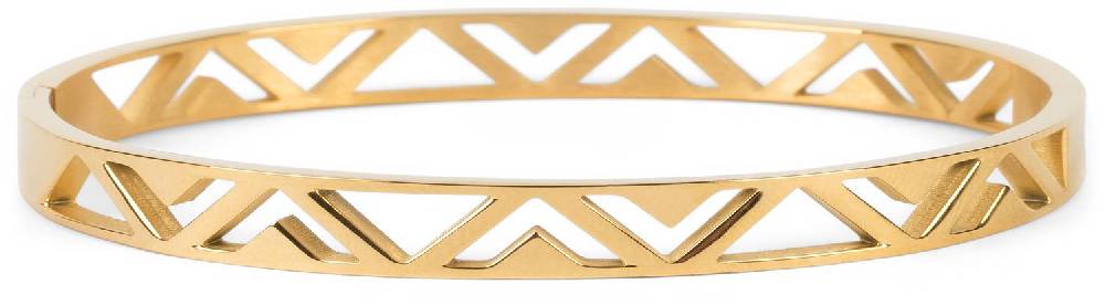 Stylebreaker Edelstahl Armreif mit Dreieck Muster Fabrik Onlineshop