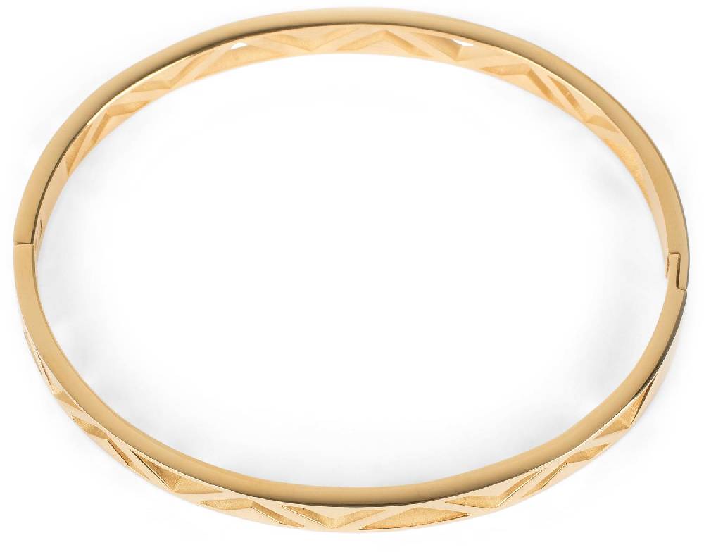 Stylebreaker Edelstahl Armreif mit Dreieck Muster Fabrik Onlineshop
