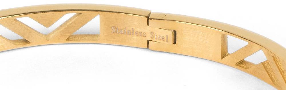 Stylebreaker Edelstahl Armreif mit Dreieck Muster Fabrik Onlineshop