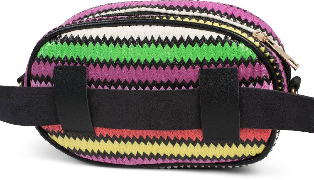 Stylebreaker Bauchtasche mit buntem Zick-Zack Muster, Gürteltasche Rabatt