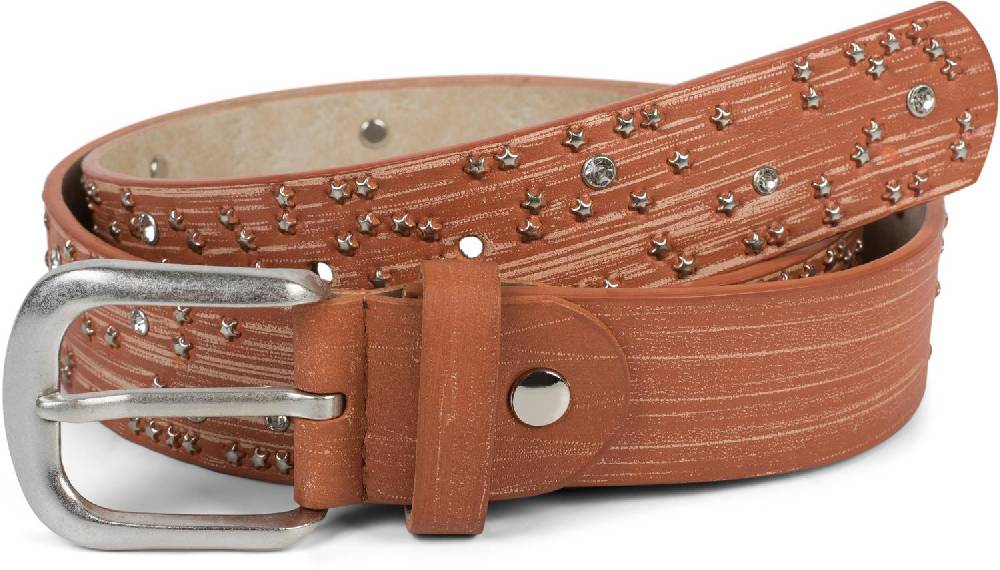 Stylebreaker Nietengürtel mit Sternchen Nieten und Strass Flash Sale