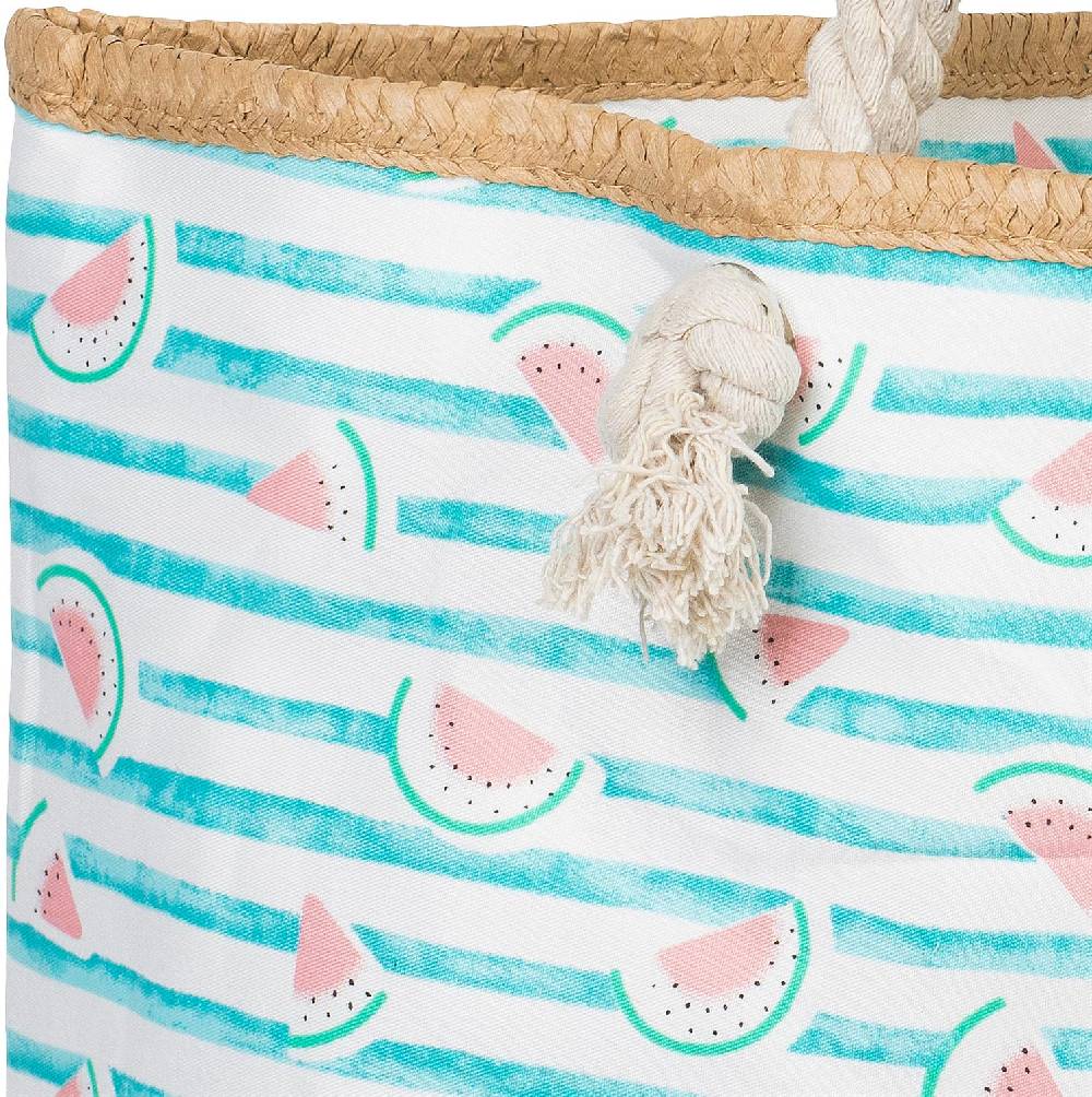 Stylebreaker Strandtasche mit Streifen und Melone Print Weihnachtsangebot
