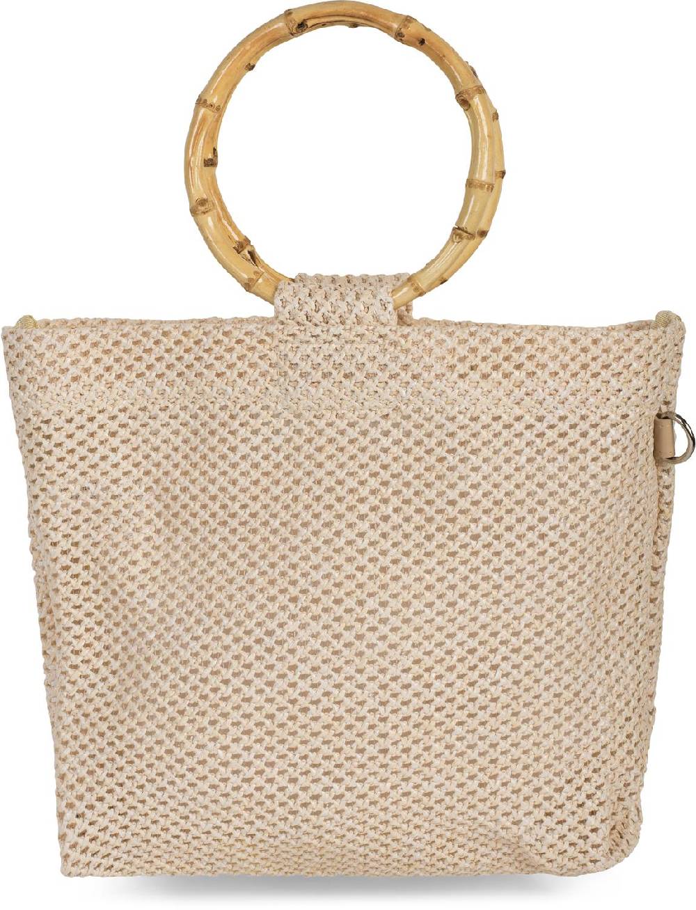 Stylebreaker Henkeltasche mit Bambus Henkel in Häkel Optik Osterangebot