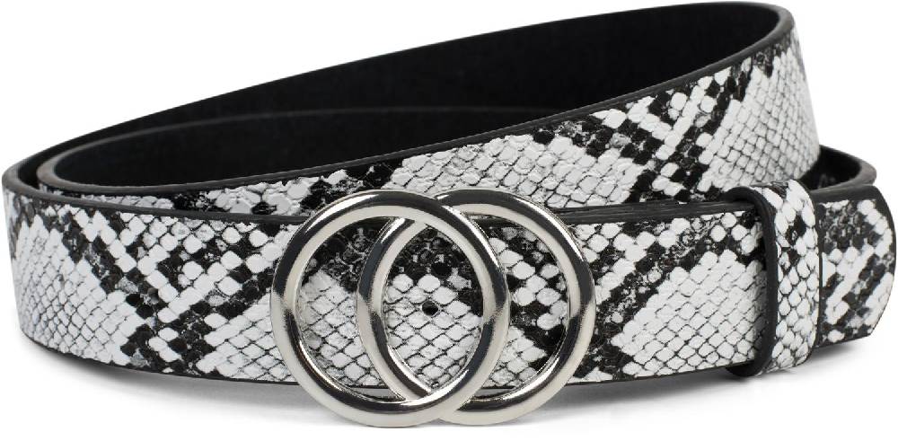 Stylebreaker Gürtel mit Schlangen Muster und Ringschnalle Muttertagsangebot