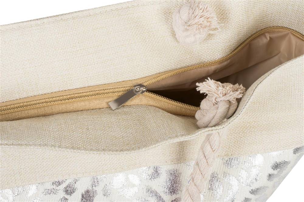 Stylebreaker Strandtasche mit metallic Leoparden Print Vatertagsangebot