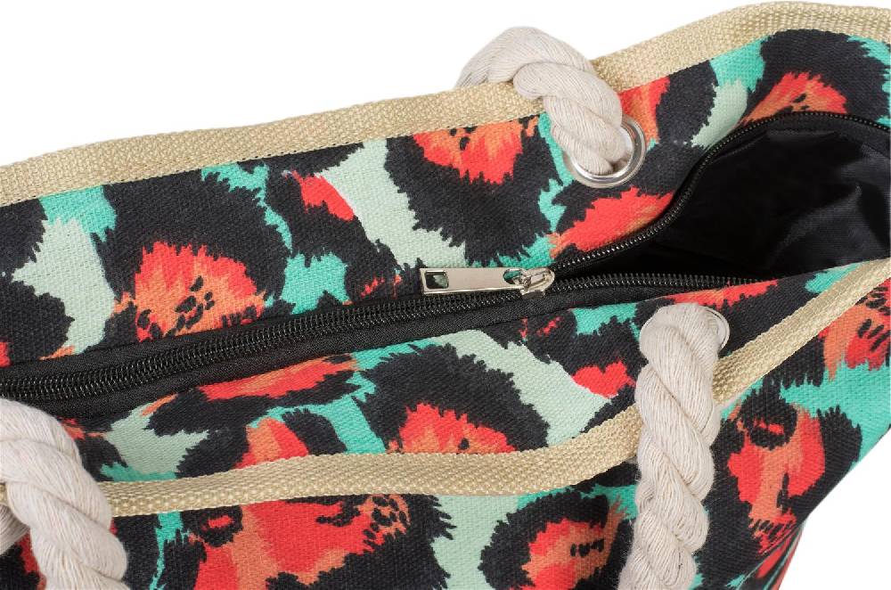 Stylebreaker Strandtasche mit buntem Leoparden Muster Jubiläumsangebot