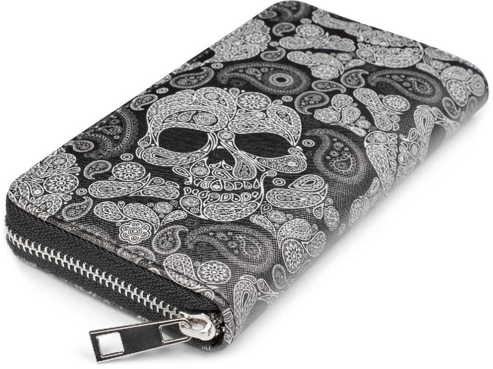 Stylebreaker Geldbörse mit Totenkopf Paisley Print Räumungsverkauf