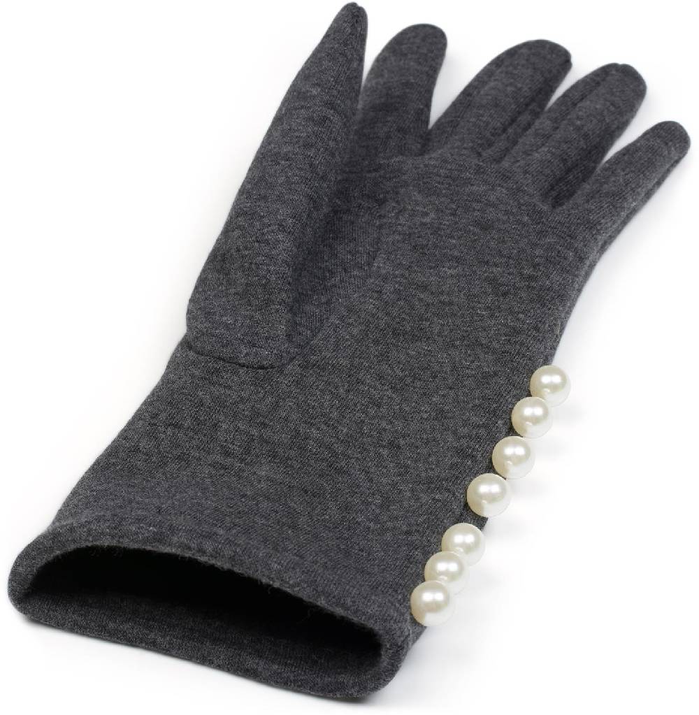 Stylebreaker Stoff Handschuhe mit Perlen Tägliche Deals