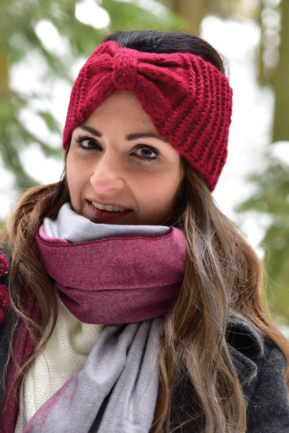 Stylebreaker Strick Stirnband mit Reiskorn Strickmuster Sonderangebote