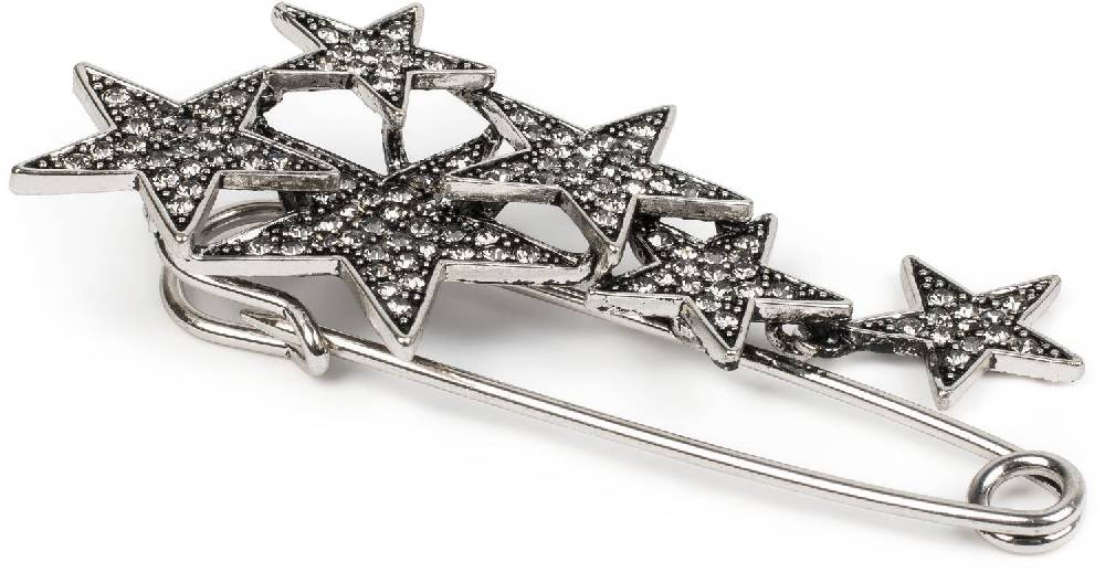 Stylebreaker Schmucknadel mit versetzt angeordneten Strass Sternen Bis zu 60% Rabatt