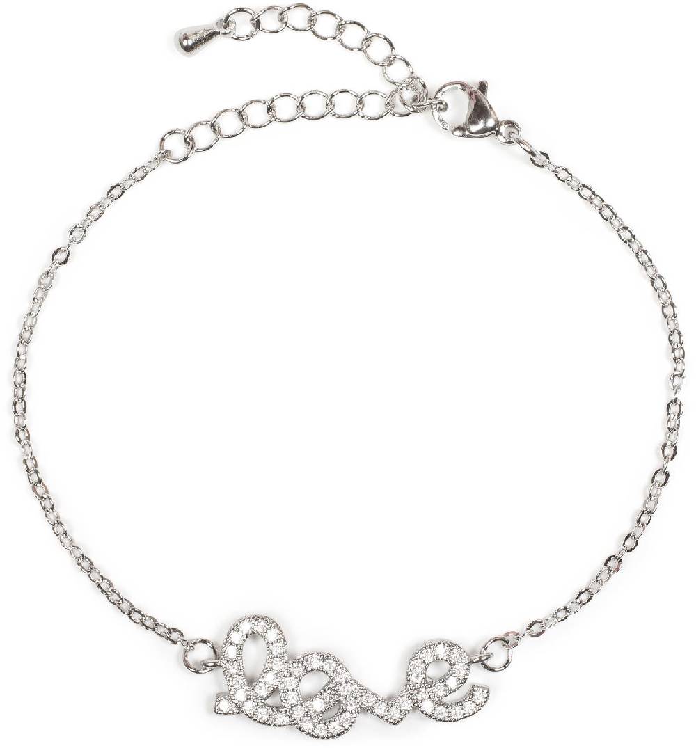 Stylebreaker Armkette mit Strass Element 'love' 50% Rabatt für begrenzte Zeit