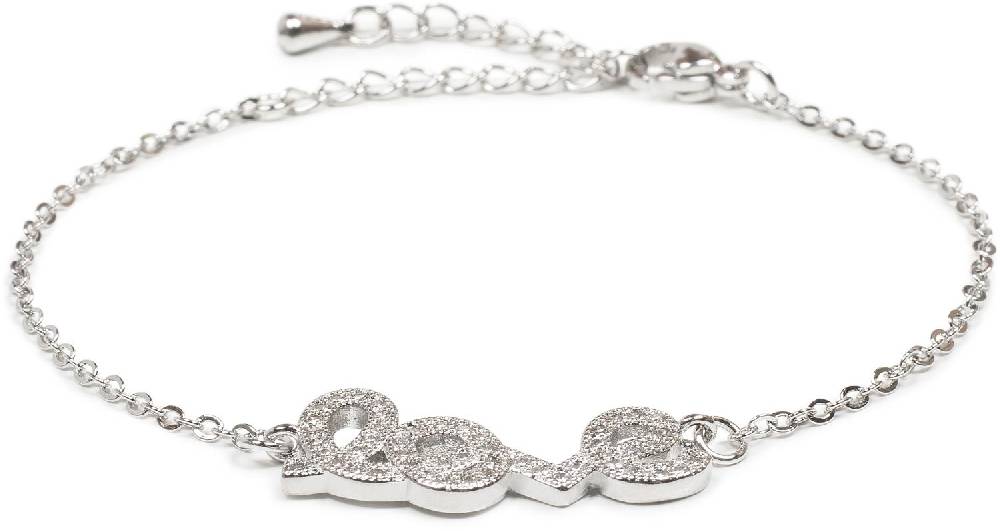 Stylebreaker Armkette mit Strass Element 'love' 50% Rabatt für begrenzte Zeit